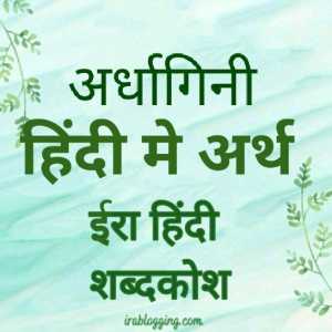 अर्धागिनी का हिंदी अर्थ meaning in Hindi >>